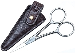PRZECENA!  Nożyczki do wąsów i brody ze skórzanym etui - Captain Fawcett Grooming Scissors With Leather Pouch * — Zdjęcie N1