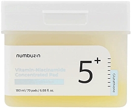 Płatki tonizujące do twarzy z witaminami - Numbuzin No.5 Vitamin-Niacinamide Concentrated Pad — Zdjęcie N1