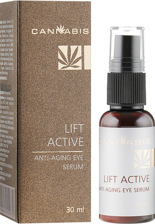 Krem serum na obrzęk i pigmentację wokół oczu z ekstraktem z konopi indyjskich - Cannabis Lift Activ Anti-Aging Eye Serum — Zdjęcie N1