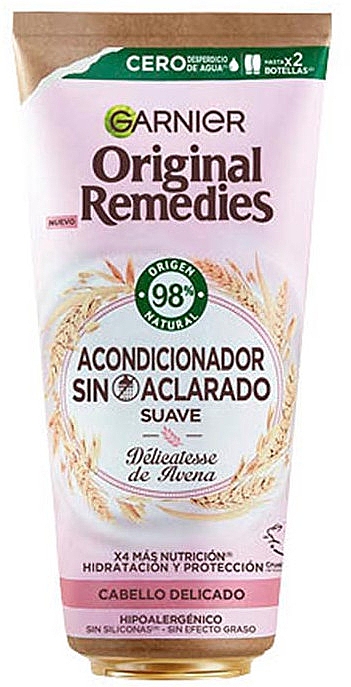 Odżywka bez spłukiwania Mleko owsiane - Garnier Original Remedies Delicate Oat Milk Softening No Rinse Conditioner — Zdjęcie N1