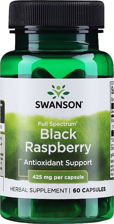 Ziołowy suplement diety Czarne maliny - Swanson Full Spectrum Black Raspberry — Zdjęcie N1