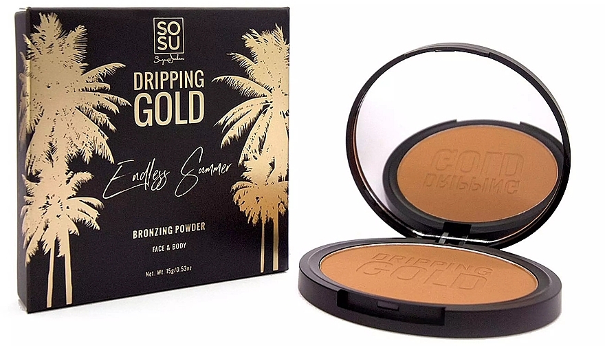 Puder brązujący do twarzy i ciała - Sosu by SJ Endless Summer Dripping Gold Matte Bronzing Powder — Zdjęcie N1