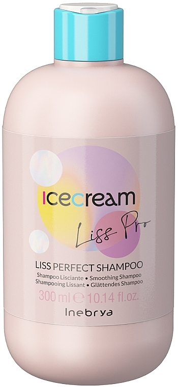 Wygładzający szampon do włosów problematycznych - Inebrya Ice Cream Liss-Pro Liss Perfect Shampoo — Zdjęcie N1