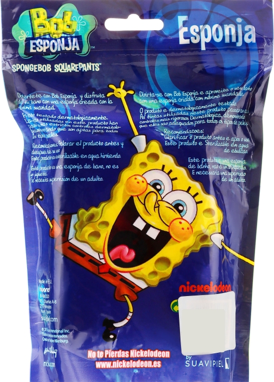 Gąbka kąpielowa dla dzieci, Spongebob, niebiesko-żółta - Suavipiel Sponge Bob Bath Sponge — Zdjęcie N5