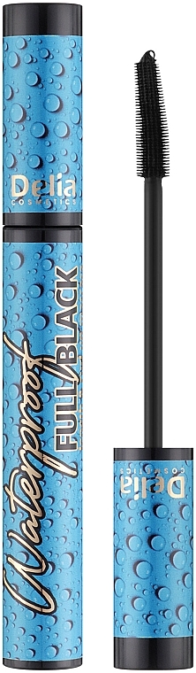 Wodoodporny tusz do rzęs - Delia Mascara Waterproof Full Black Length & Curl — Zdjęcie N1