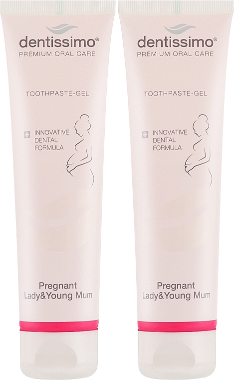 Zestaw past do zębów - Dentissimo 1+1 Pregnant (toothpast/2x75ml) — Zdjęcie N2