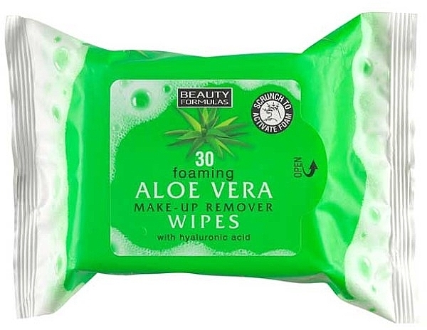 Chusteczki oczyszczające do twarzy z aloesem - Beauty Formulas Cleansing Wipes With Aloe Vera — Zdjęcie N1
