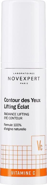 100% naturalny rozświetlająco-liftingujący krem pod oczy - Novexpert Vitamin C Radiance Lifting Eye Contour — Zdjęcie N1