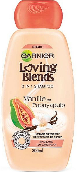 Wygładzający szampon do włosów suchych Makadamia - Garnier Ultra Doux Loving Blends Shampoo Vanille&Papaya — фото N1