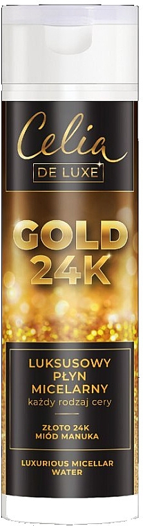 Luksusowy płyn micelarny Złoto 24k i miód manuka - Celia De Luxe Gold 24k — Zdjęcie N1