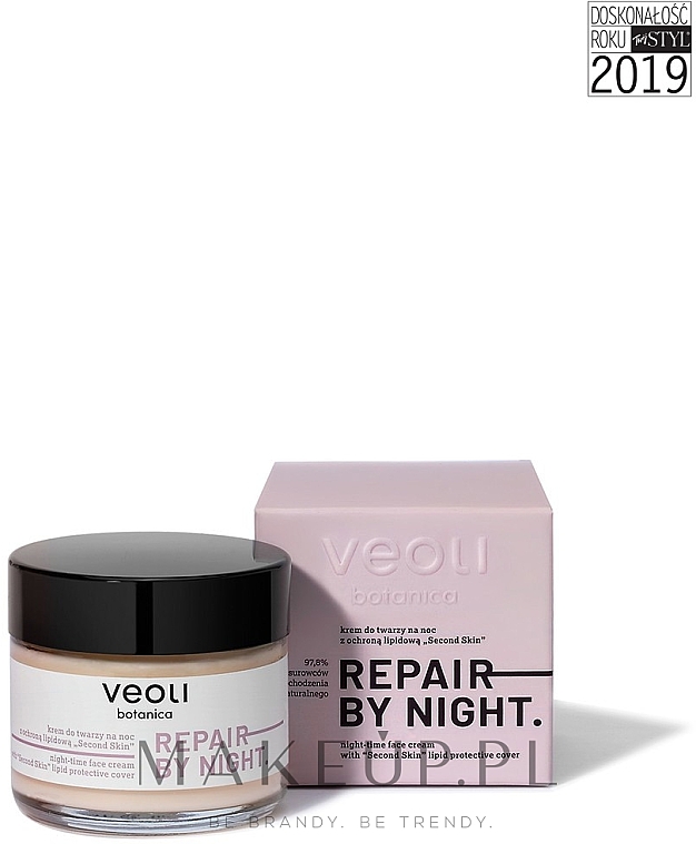 Krem do twarzy na noc z ochroną lipidową - Veoli Botanica Repair By Night — Zdjęcie N1