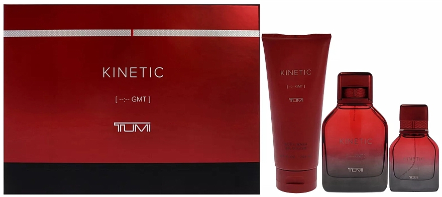 Tumi Kinetic - Zestaw (edp/100ml + edp/30ml + sh/gel/200ml) — Zdjęcie N1