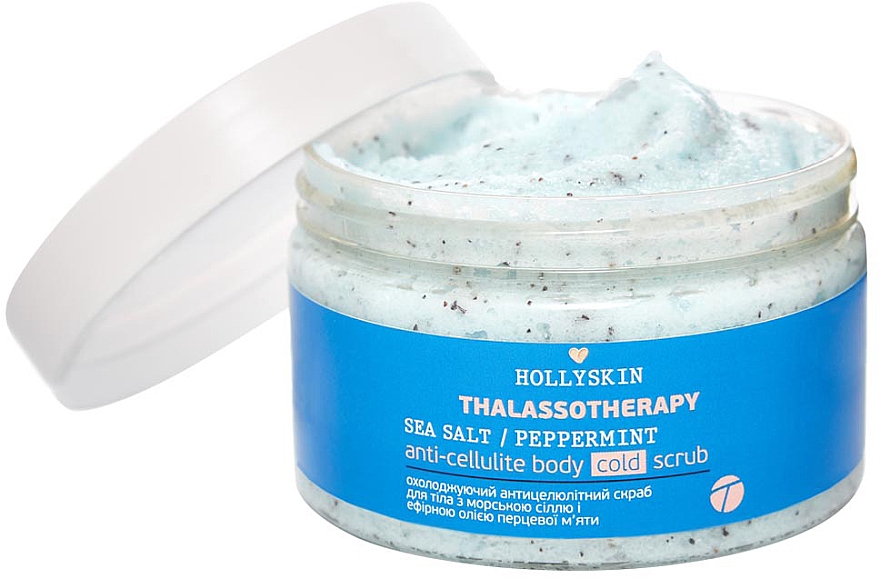 CChłodzący antycellulitowy peeling do ciała z solą morską i olejkiem eterycznym z mięty pieprzowej - Hollyskin Thalassotherapy Sea Salt Peppermint Anti-cellulite Body Cold Scrub — Zdjęcie N1