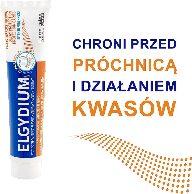 Przeciwpróchnicowa pasta do zębów z Kompleksem Fluorinol Protect + - Elgydium Fluorinol Protect+ — Zdjęcie N3