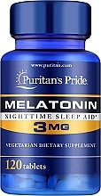 Suplement diety Melatonina, 3 mg - Puritan's Pride Melatonin — Zdjęcie N1