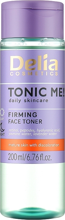 Ujędrniający tonik do twarzy na noc - Delia Cosmetics Tonic Me — Zdjęcie N1