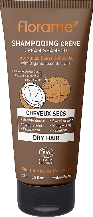 Krem-szampon do włosów suchych - Florame Cream Shampoo For Dry Hair — Zdjęcie N1