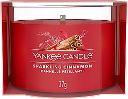 Mini świeczka zapachowa w szkle - Yankee Candle Sparkling Cinnamon Filled Votive — Zdjęcie N1