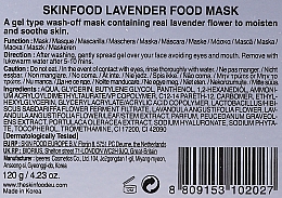 Nawilżająco-łagodząca maska do twarzy z lawendą - Skinfood Lavender Food Mask — Zdjęcie N3