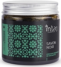 Kup Czarne mydło Olejek eukaliptusowy - Intaj Cosmetics Savon Noir With Eucalyptus Essential Oil