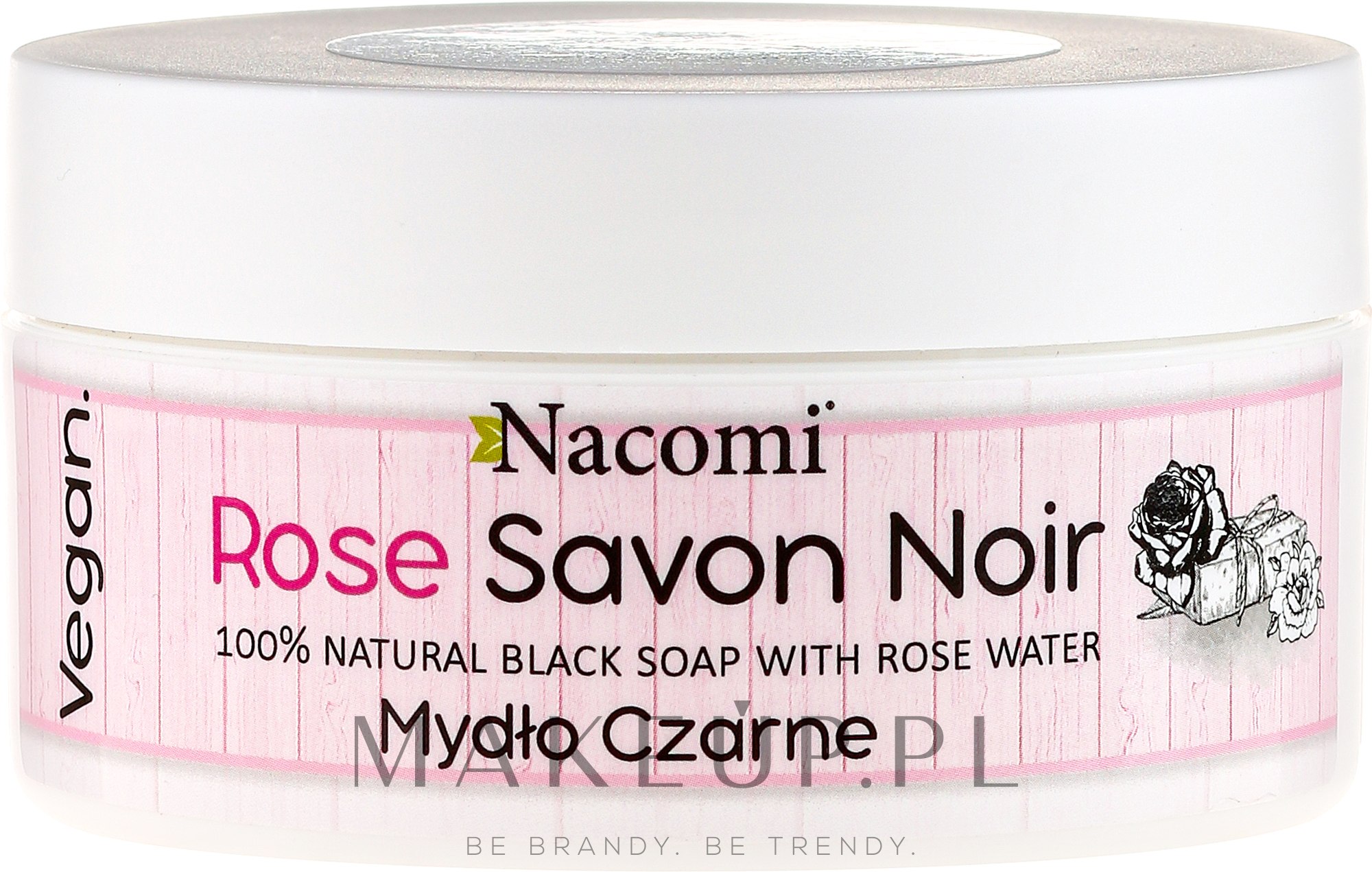 100% naturalne mydło czarne z wodą różaną - Nacomi Rose Savon Noir — Zdjęcie 125 g