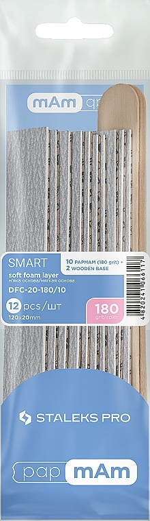 Zestaw wymiennych pilników na miękkiej podstawie i drewnianej podstawie - Staleks Pro Smart papmAm — Zdjęcie N1