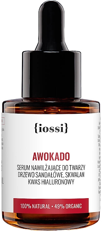 Nawilżające serum do twarzy Olej awokado, drzewo sandałowe i kwas hialuronowy - Iossi Serum For Face — Zdjęcie N1