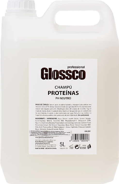 Szampon proteinowy do wszystkich rodzajów włosów - Glossco Treatment Protein Shampoo — Zdjęcie N1