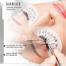 Pęseta do sztucznych rzęs, zakrzywiona - Nanolash Eyelash Tweezers Curved — Zdjęcie N3