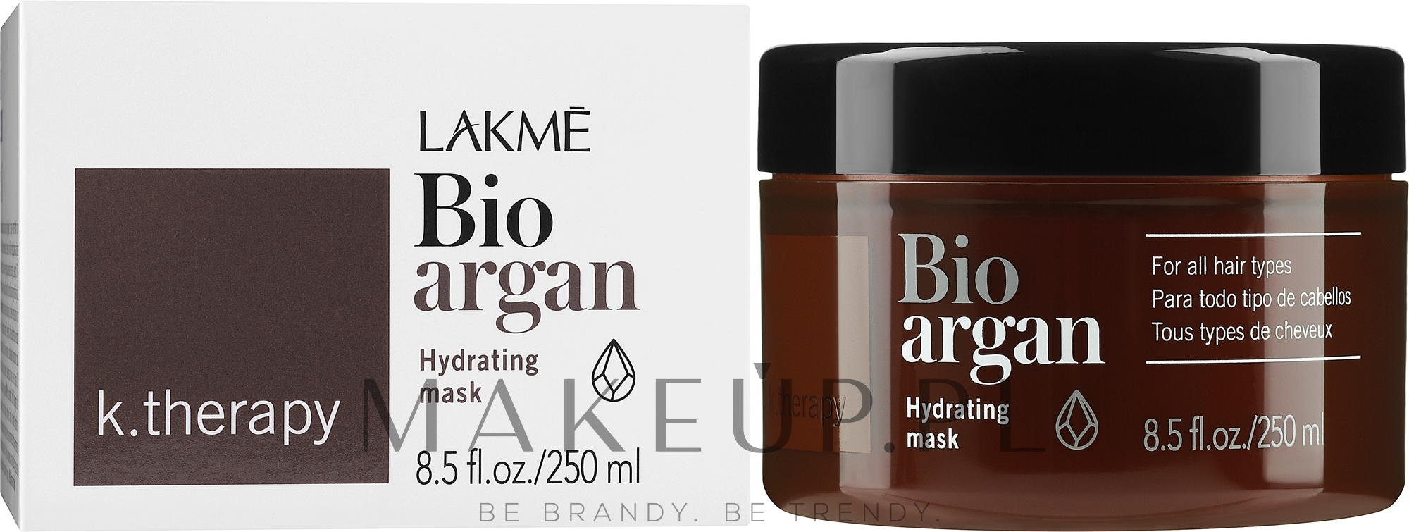 Nawilżająca maska do włosów ze 100% organicznym olejem arganowym - Lakmé K.Therapy Bio-Argan Mask — Zdjęcie 250 ml