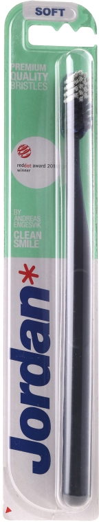 Miękka szczoteczka do zębów, czarna - Jordan Clean Smile Soft — Zdjęcie N1