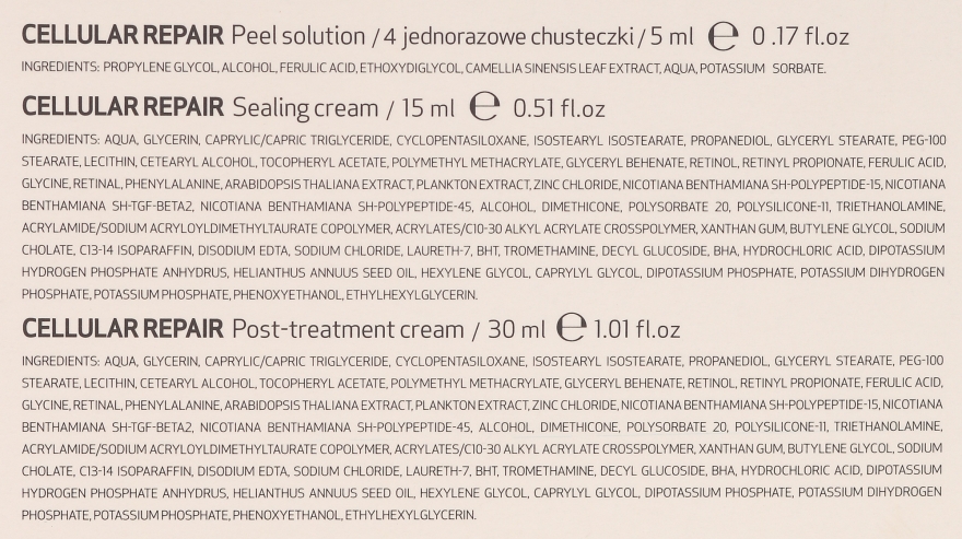 Domowa pielęgnacja przeciw fotostarzeniu - SesDerma Laboratories Sesmedical Cellular Repair (cr 15 ml + cr 30 ml + 5 x wipes 5 ml) — Zdjęcie N6