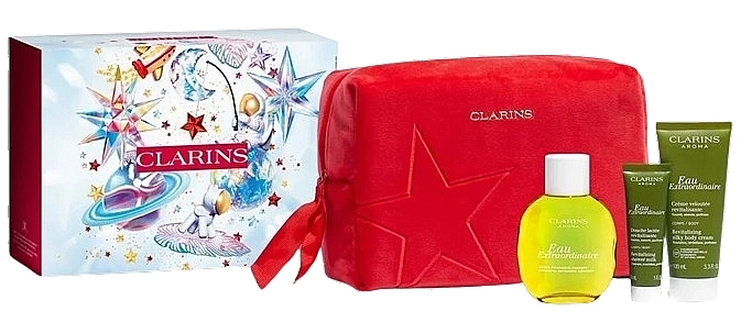 Clarins Eau Extraordinaire - Zestaw (edt/100ml + b/cr/100ml + sh/milk/30ml + bag/1pc)  — Zdjęcie N1