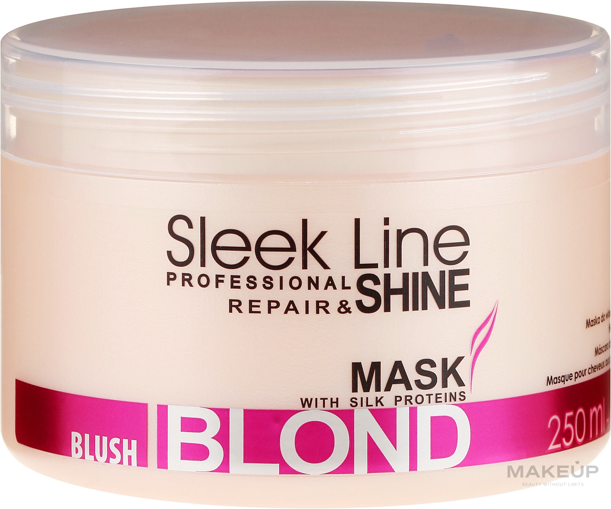 Maska do włosów blond nadająca różowy odcień - Stapiz Sleek Line Blush Blond Mask — Zdjęcie 250 ml