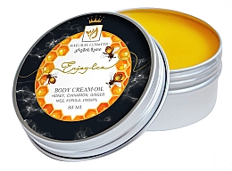 Naturalne masło do ciała Miód, imbir i cynamon - Enjoy & Joy Enjoy Eco Body Cream-oil — Zdjęcie N2