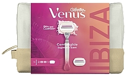 Zestaw - Gillette Venus Comfortglide Sugarberry Scent (razor/1pcs + refil/2pcs + case + pouch) — Zdjęcie N2