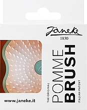 Kompaktowa szczotka do włosów, turkusowa - Janeke The Original Pomme Brush — Zdjęcie N1