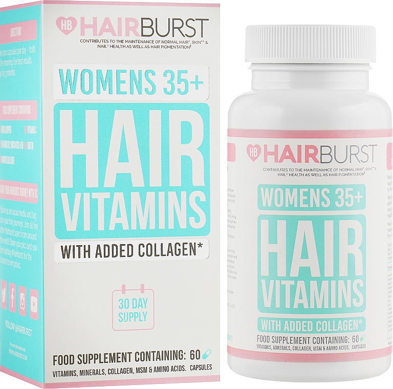 Witaminy w kapsułkach na porost i wzmocnienie włosów - Hairburst Womens 35+ Hair Vitamins — Zdjęcie N2