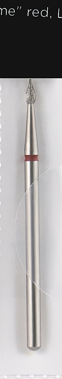 Frez diamentowy, podłużny, 1,8 mm, czerwony - Head The Beauty Tools — Zdjęcie N1