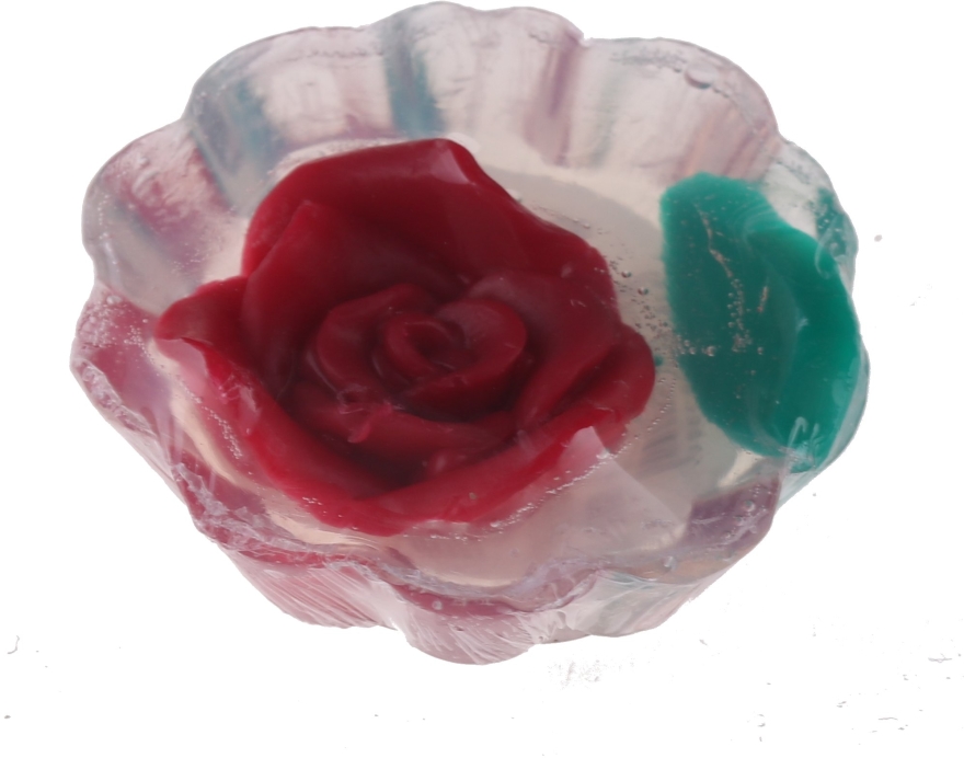 Naturalne mydło glicerynowe w kształcie róży, czerwone - Bulgarian Rose Soap — Zdjęcie N1
