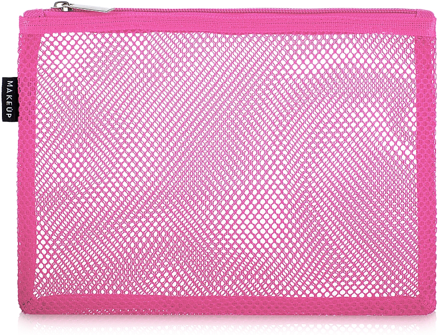 Kosmetyczka podróżna, pink mesh, 23 x 15 cm - MAKEUP — Zdjęcie N1