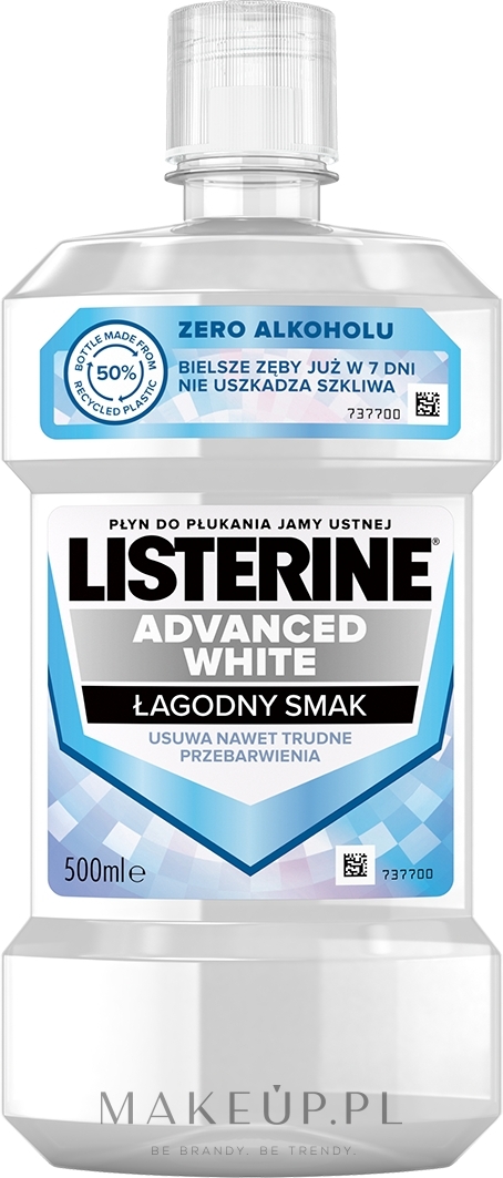 Wybielający płyn do płukania jamy ustnej - Listerine Advanced White — Zdjęcie 500 ml