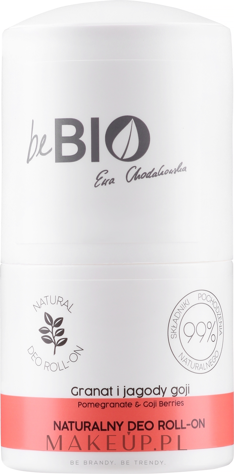 Dezodorant w kulce Granat i jagody goji - BeBio Natural Pomegranate & Goji Berries Deodorant Roll-On — Zdjęcie 50 ml