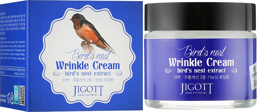 Krem przeciwstarzeniowy z ekstraktem z jaskółczego gniazda - Jigott Bird`s Nest Wrinkle Cream