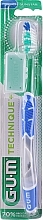 PRZECENA! Szczoteczka do zębów średnia Technique +, niebieska - G.U.M Medium Regular Toothbrush * — Zdjęcie N1