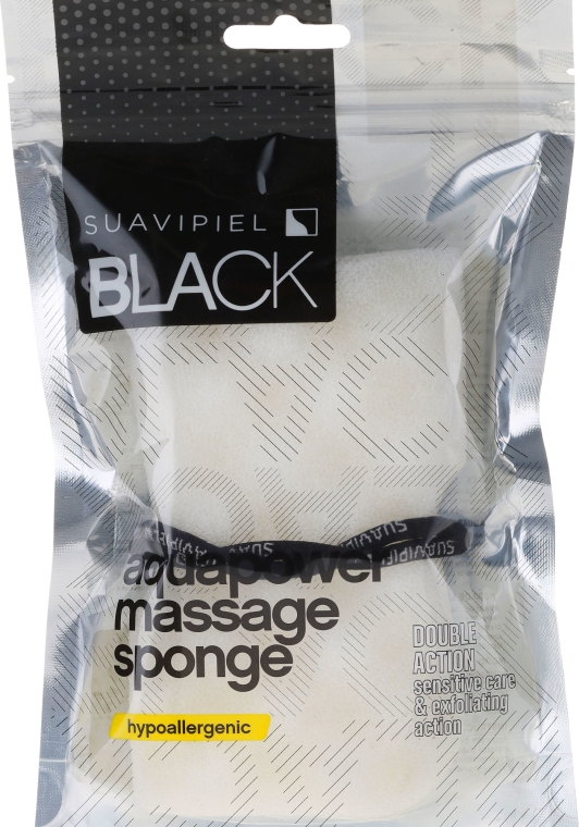 Gąbka kąpielowa do masażu - Suavipiel Black Aqua Power Massage Sponge  — Zdjęcie N3