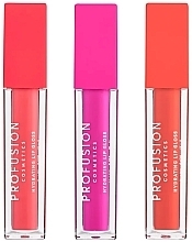 Zestaw - Profusion Cosmetics Lip Trio Brights (lip/gloss/3x5 ml) — Zdjęcie N2