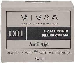 Krem przeciwstarzeniowy z kwasem hialuronowym - Vivra Hyaluronic Filler Cream Anti-Age — Zdjęcie N2