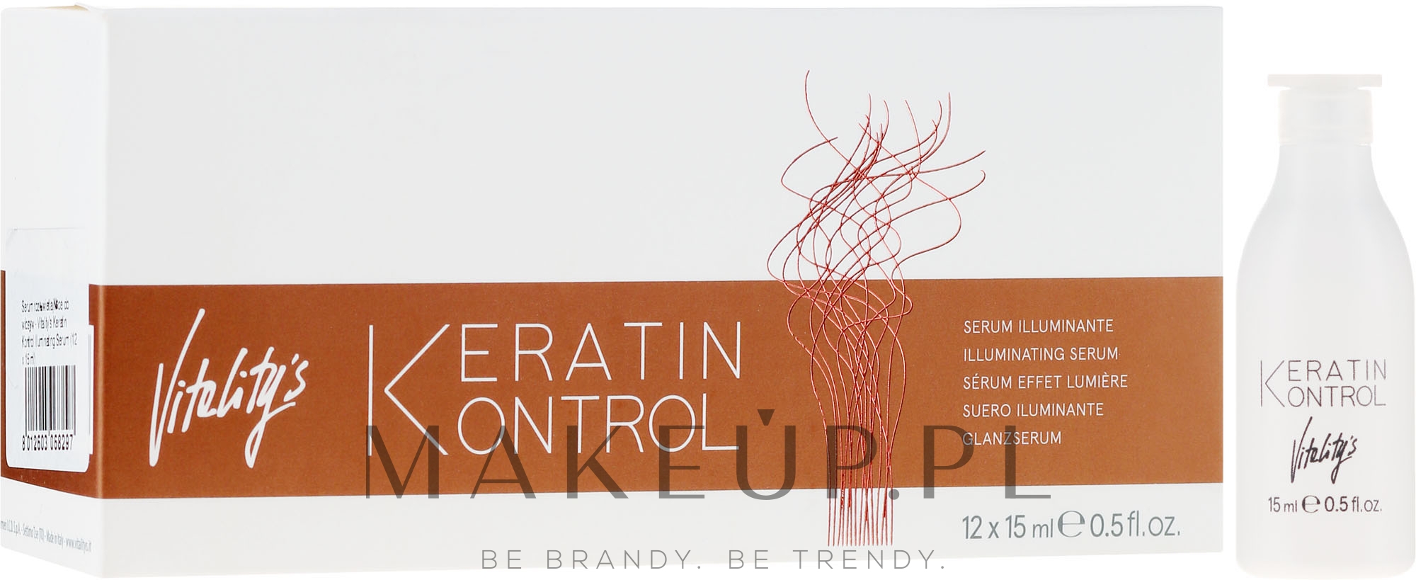 Serum rozświetlające do włosów - Vitality's Keratin Kontrol Illuminating Serum — Zdjęcie 12 x 15 ml