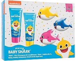 Kup Zestaw - Pinkfong Baby Shark (shmp/75ml + b/bath/75ml + toy/3pcs)